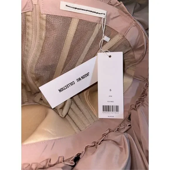 Jason Wu Collection Off-The-Shoulder Ruffle Taffeta Gown - Picture 13 of 13